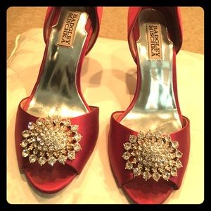 Badgley Mischka Lacie Open Toe Rhinestone Heel